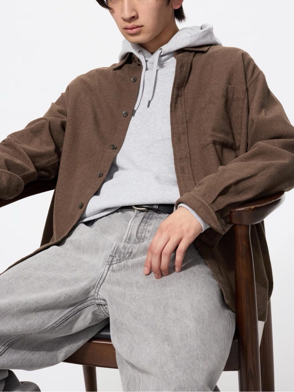 NWT Uniqlo Brown Flannel Shirt
